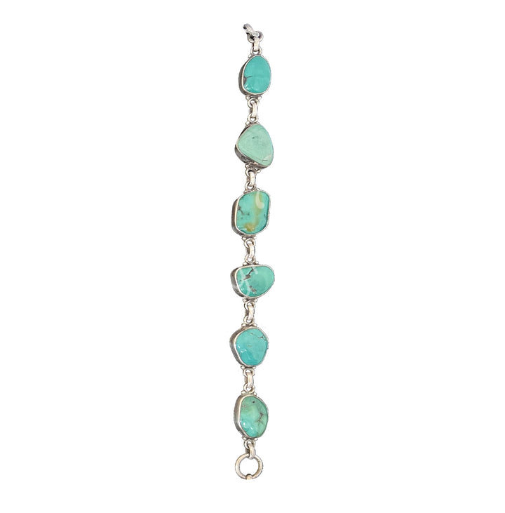 Sterling Silver Bracelet Turquoise 7.5"L