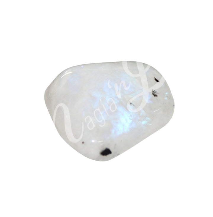 A polished white tumbled stone.