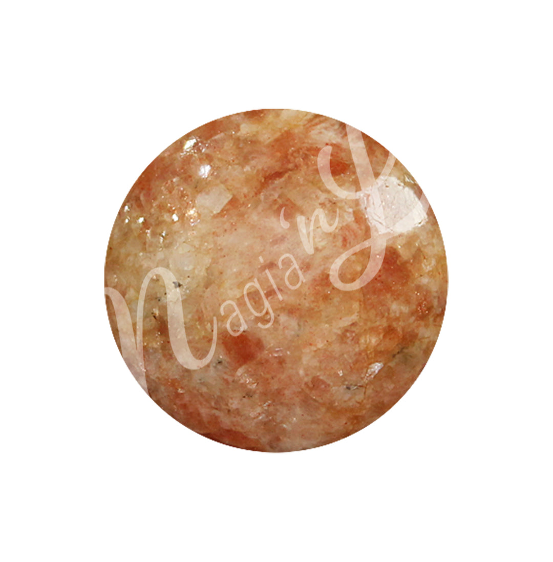 A sphere made of Sunstone.