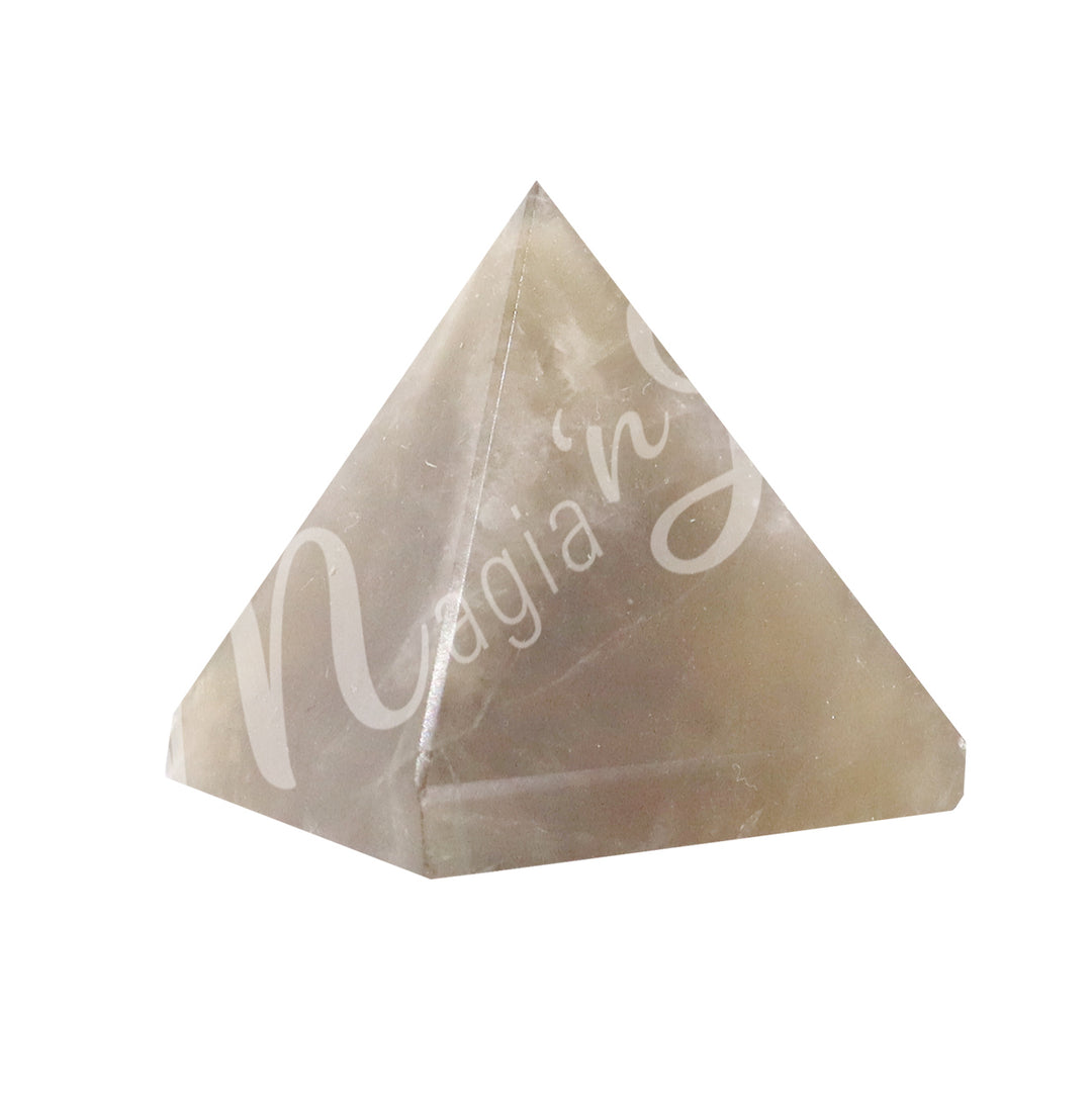 A four side pyramid made of Smoky Quartz.