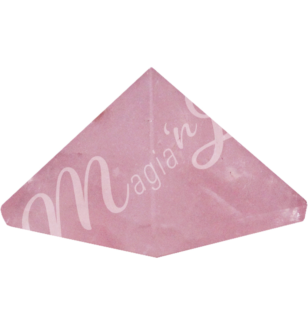 A four side pyramid made of Rose Quartz