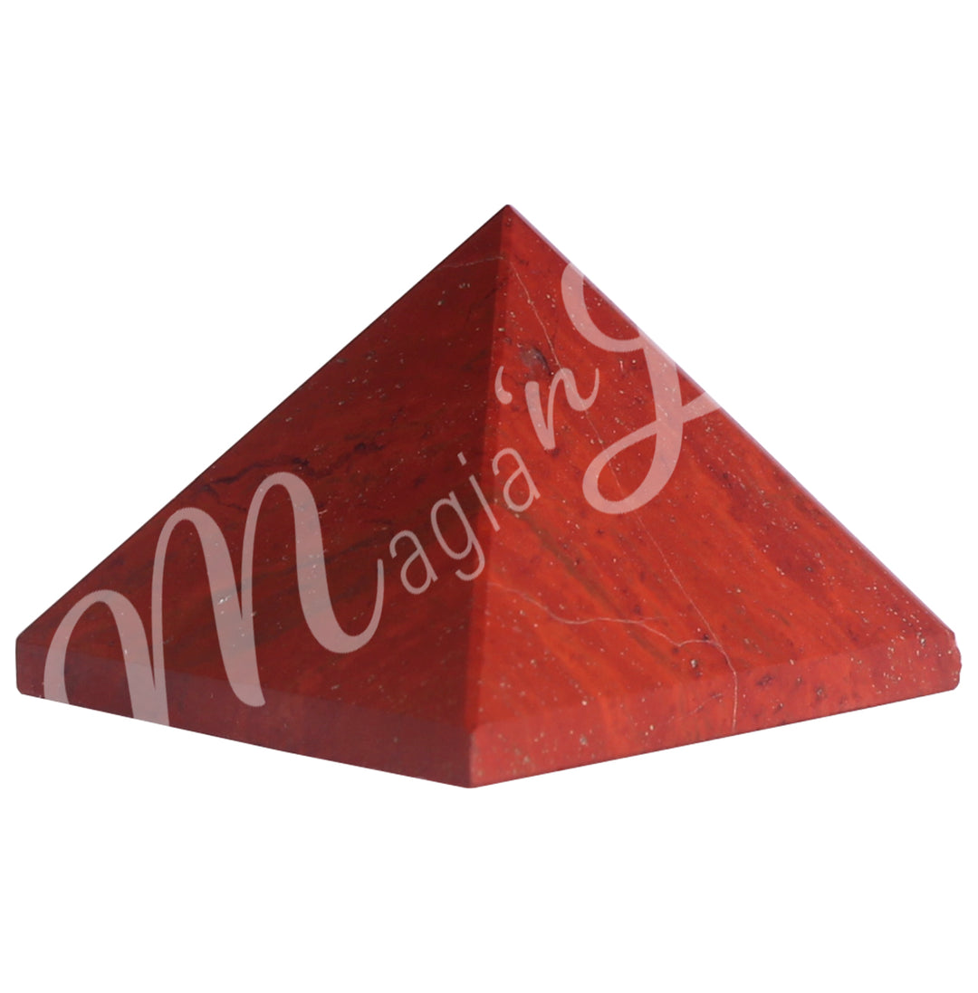 A four side pyramid made of Red Jasper.