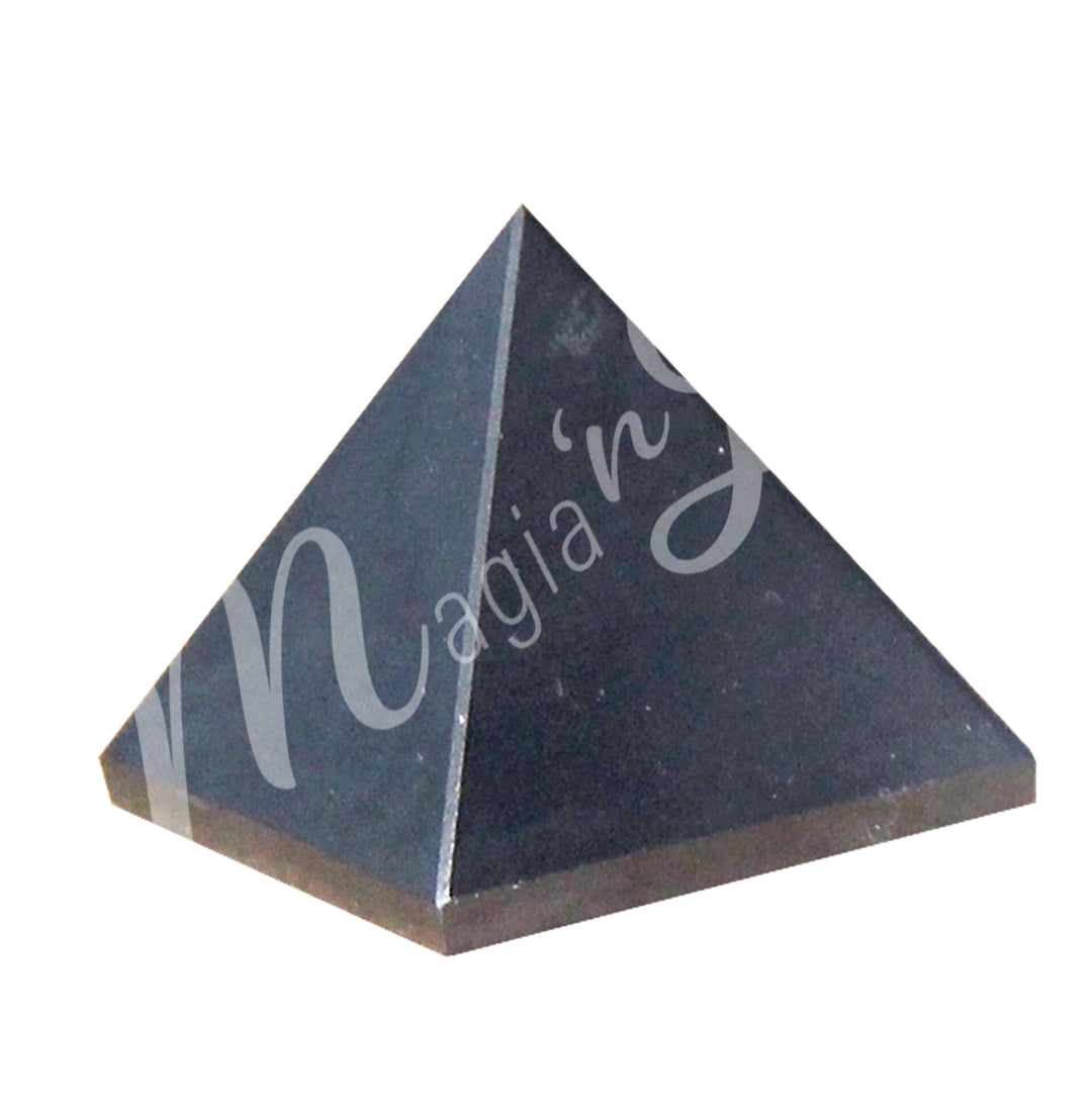 A four side pyramid made of Hematite.