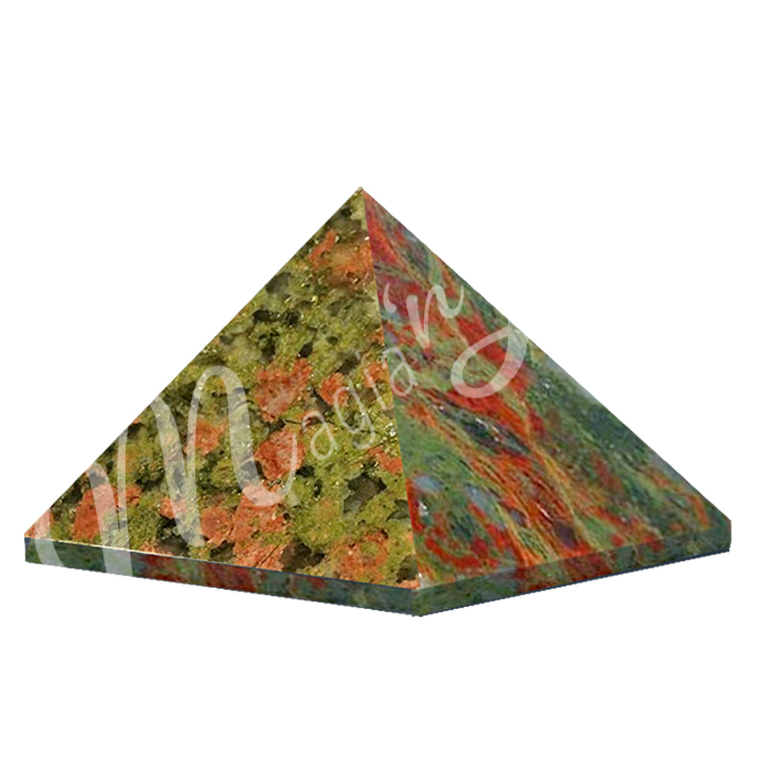 A four side pyramid made of Unakite.