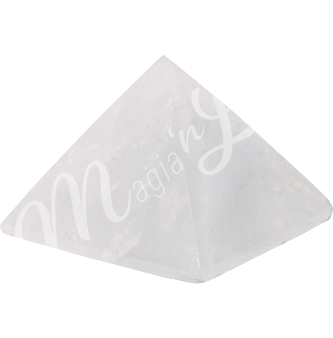 A four side pyramid made of Crystal Quartz.