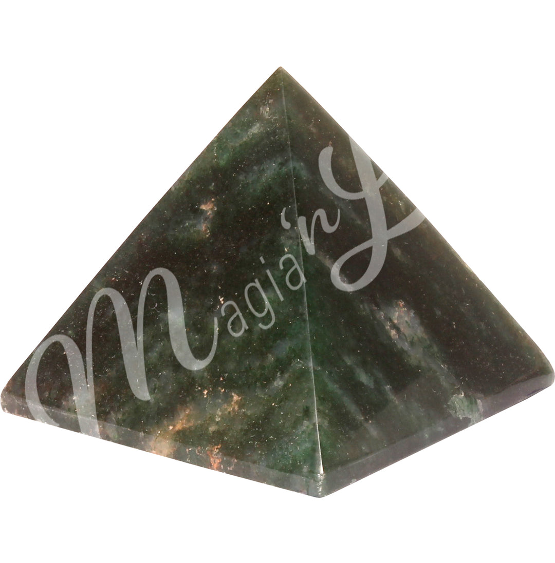 A four side pyramid made of Green Aventurine.