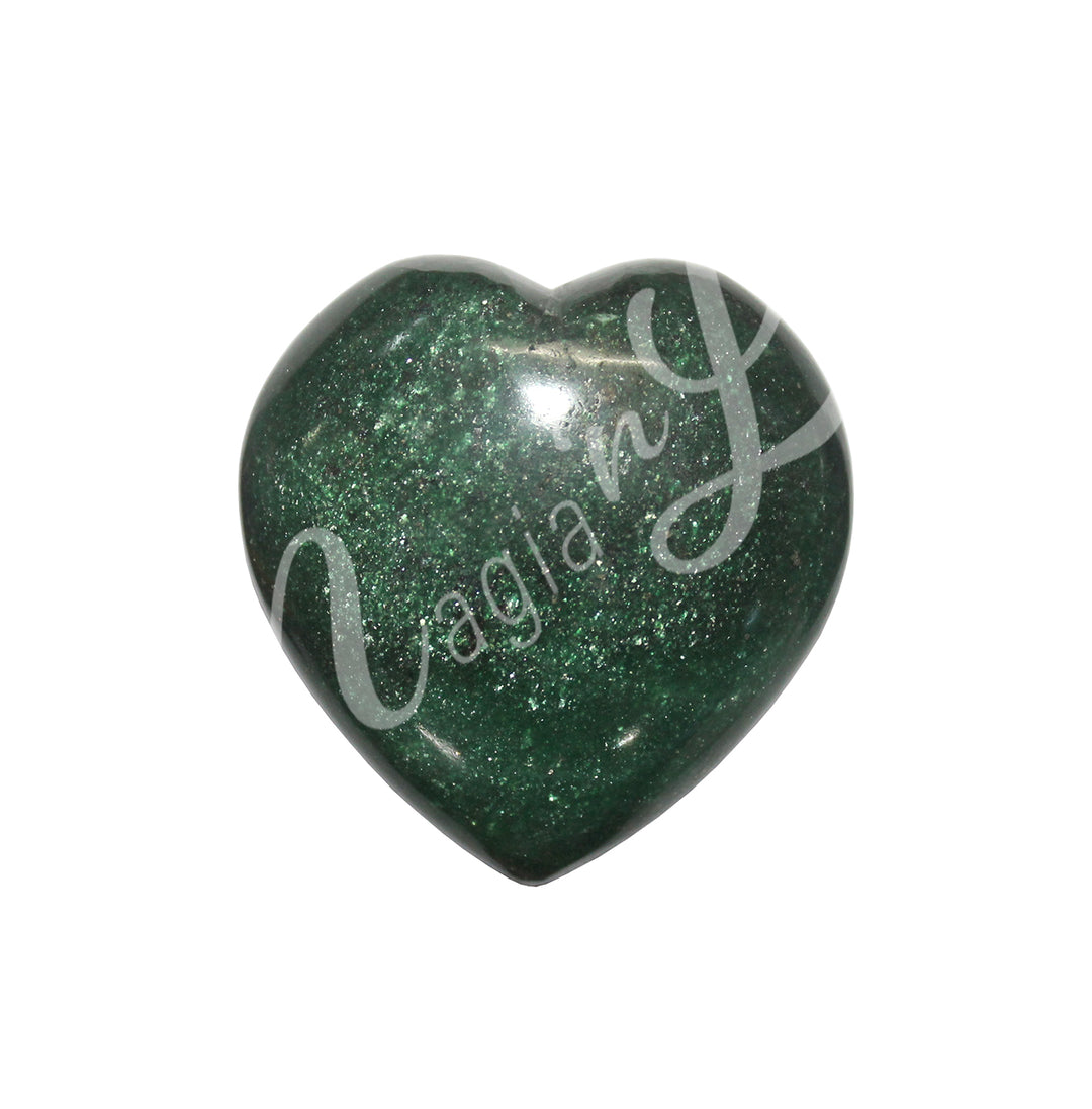 Corazón de Aventurina Verde Oscuro 2,5″