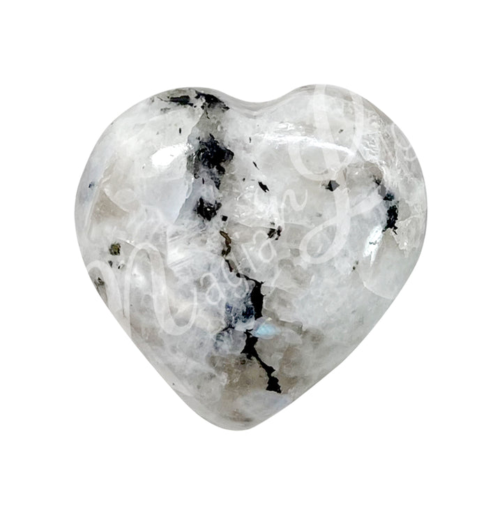 Heart Rainbow Moonstone 2-2.25″ X 1.5-2″