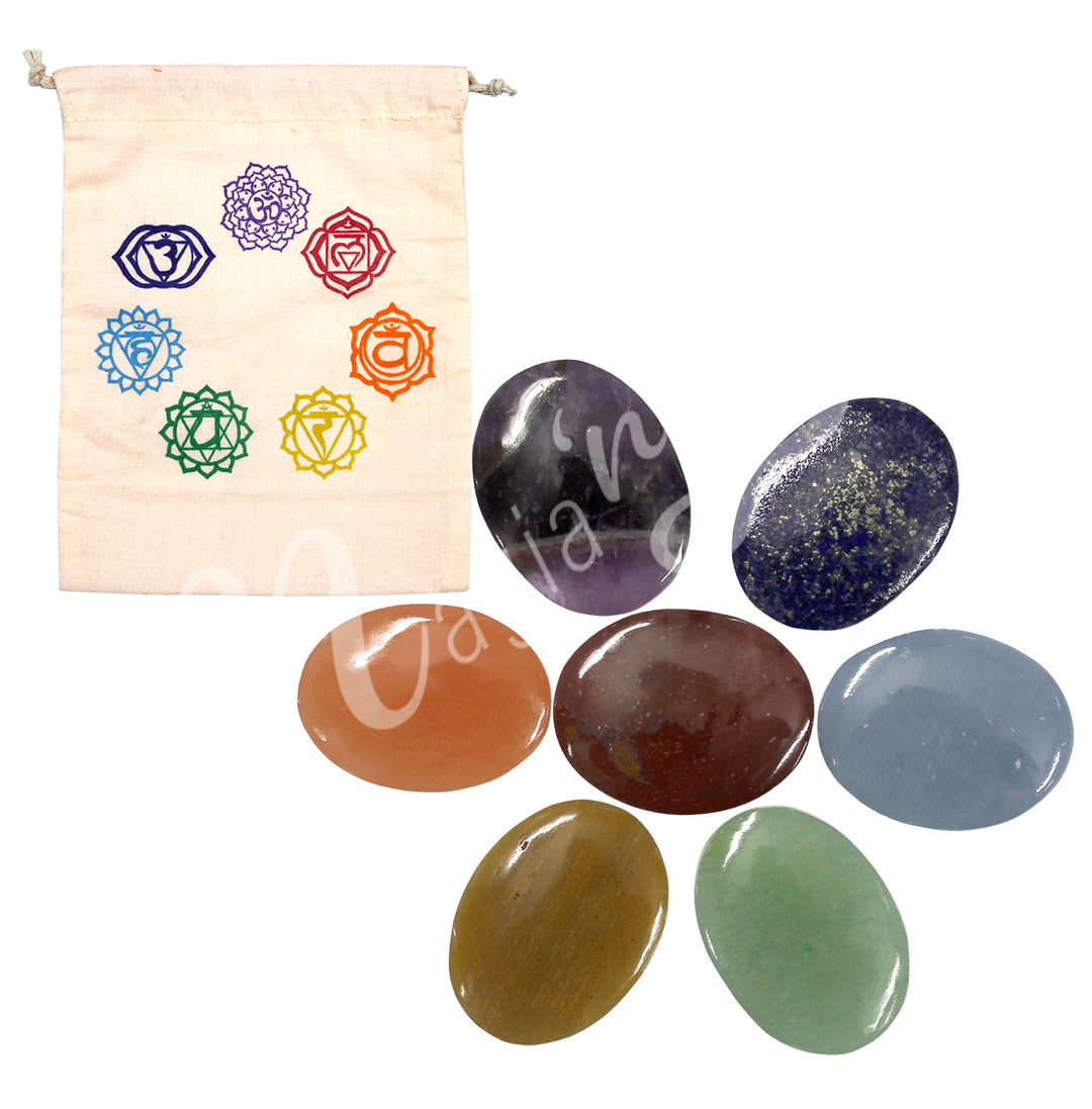 Worry Stone Chakras (Set of 7) 1.5-1.75″