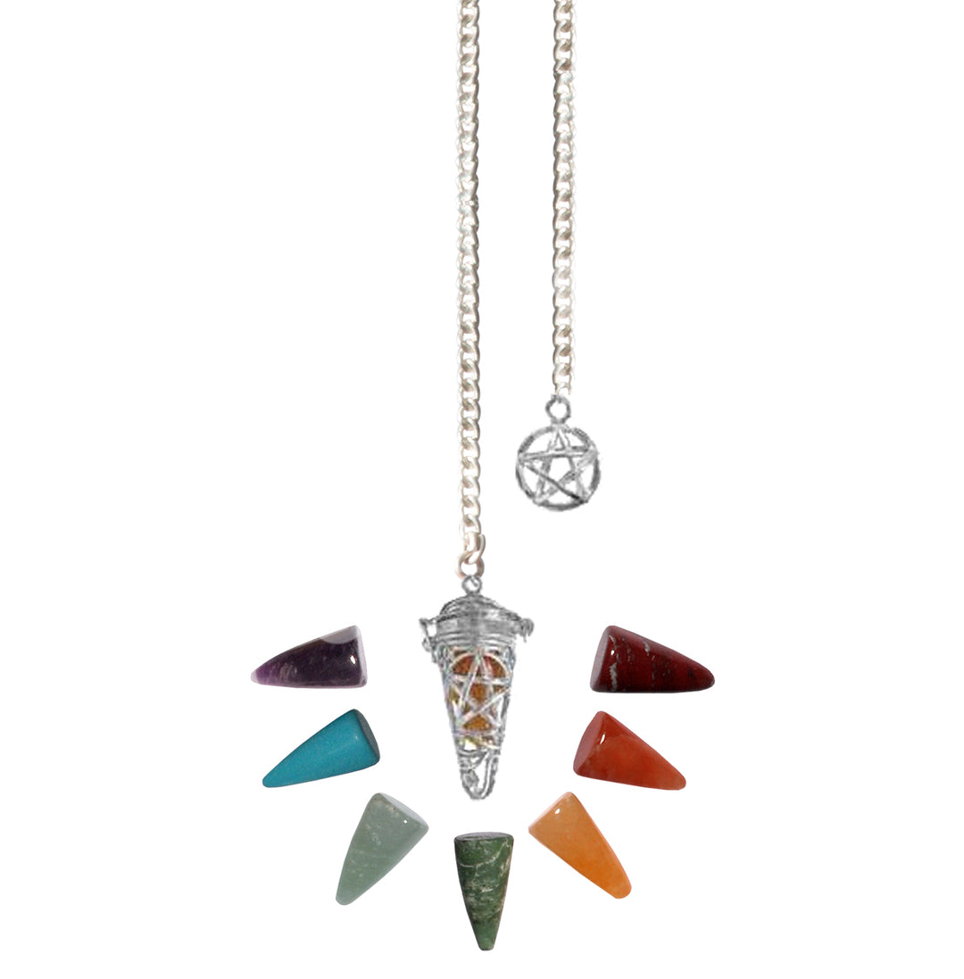 Pendulum Cage Chakra Set 9.25"L
