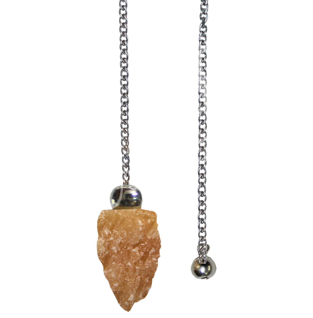 Pendulum Natural Yellow Aventurine Point with Plain Chain 9″L