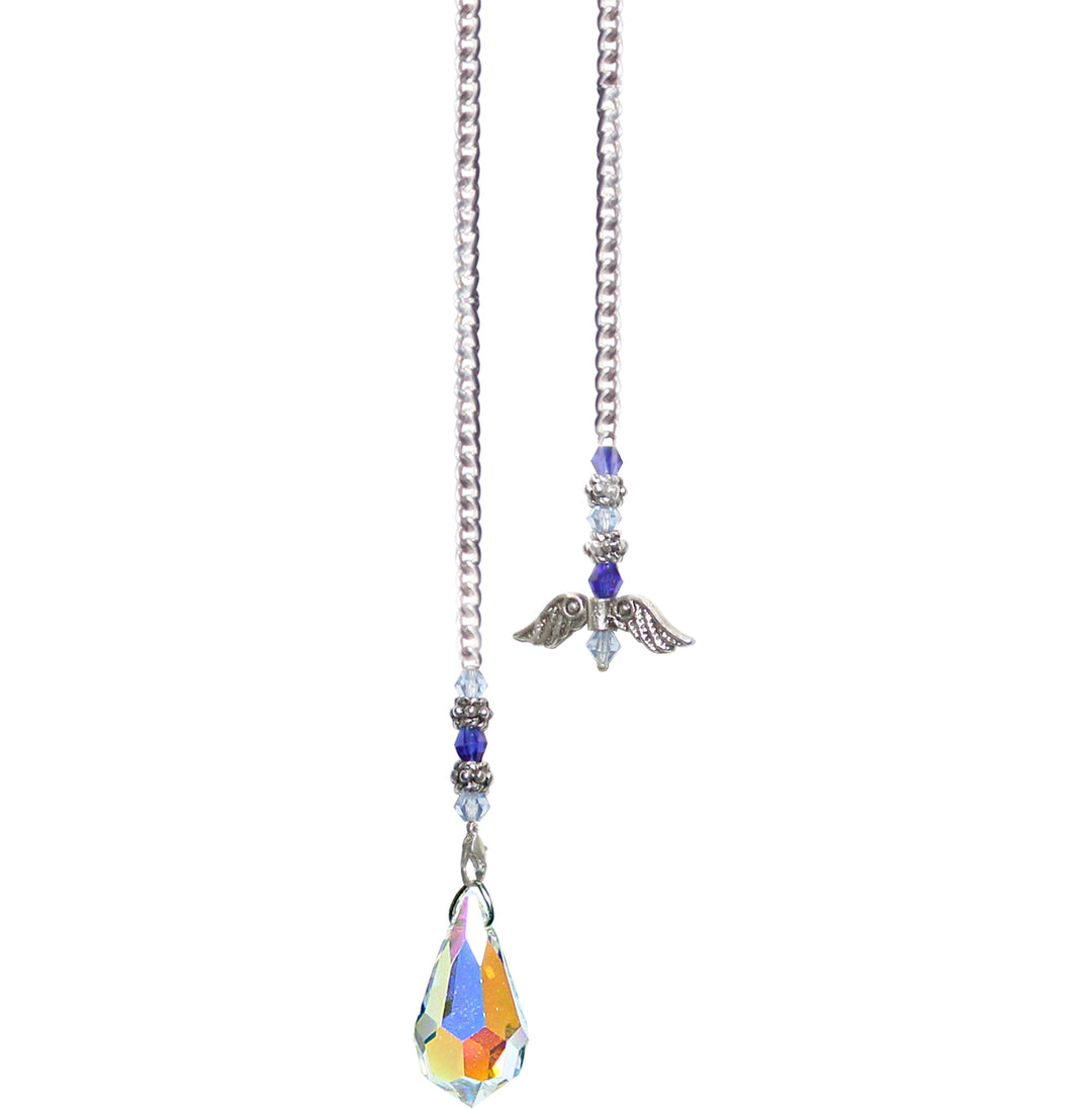 Pendulum Faceted AB Glass Teardrop 10.5-11'L