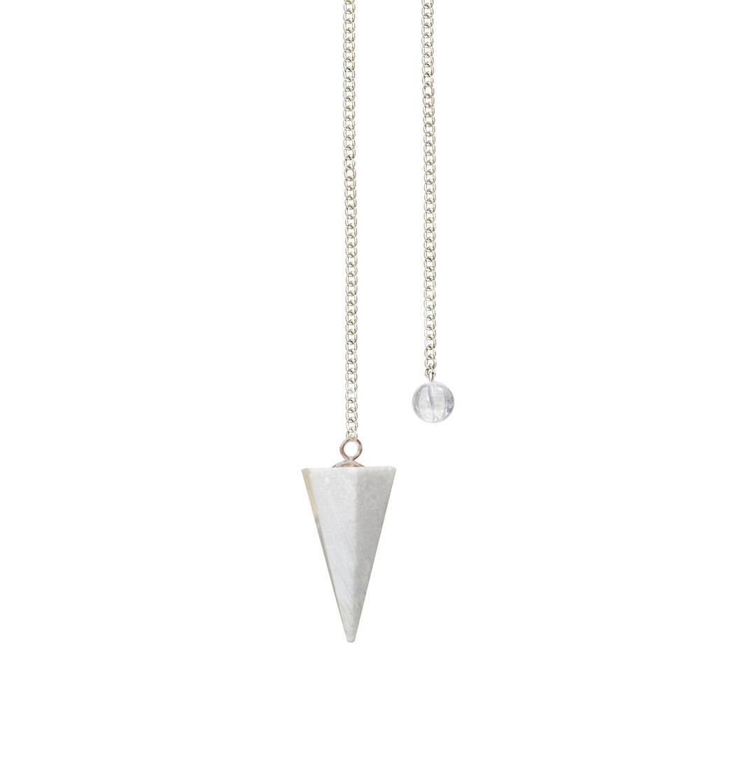 Pendulum Hexagonal Scolecite Point with Plain Chain 9"L