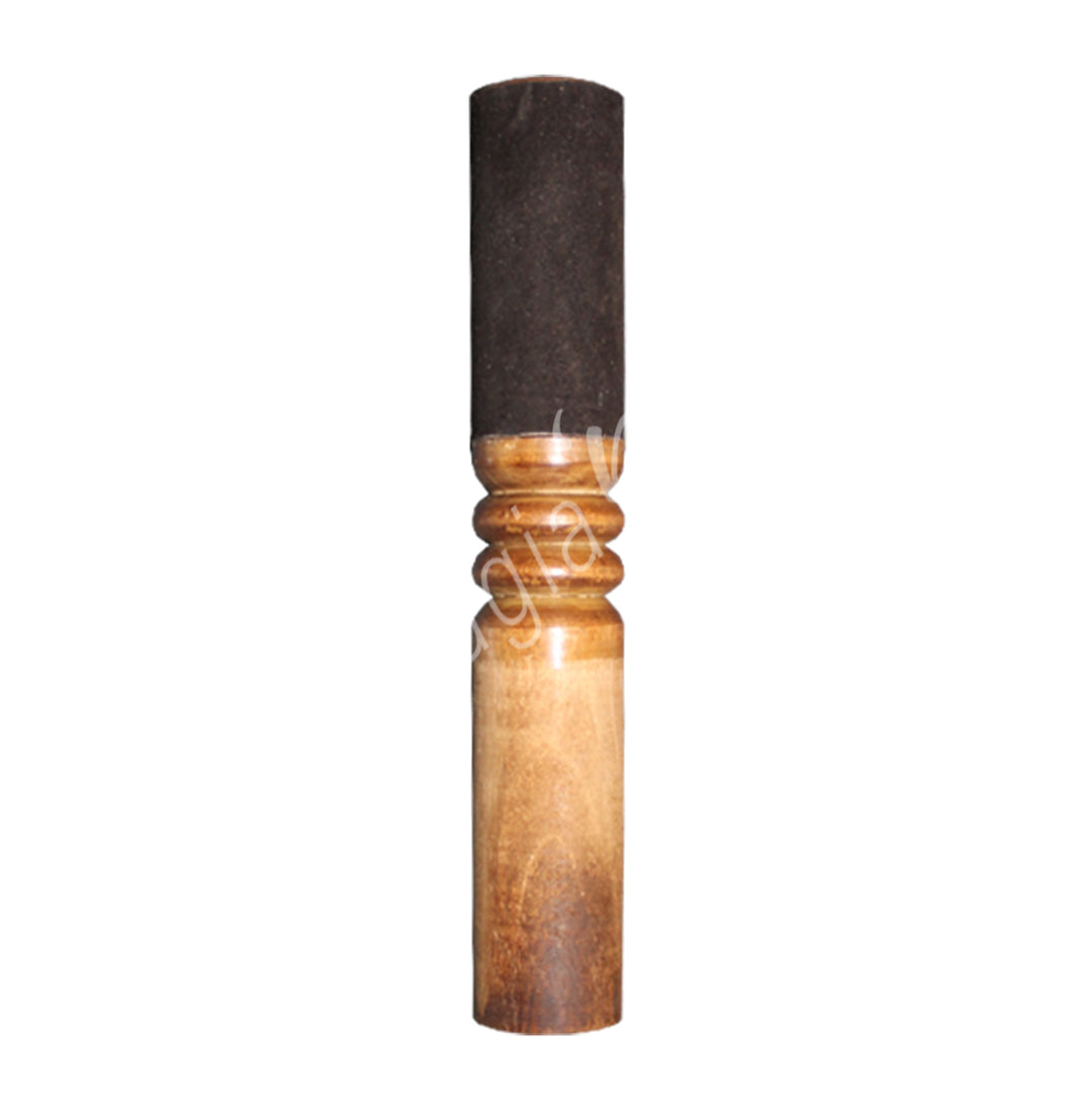 Singing Bowl Stick Wood & Suede 7.5"L