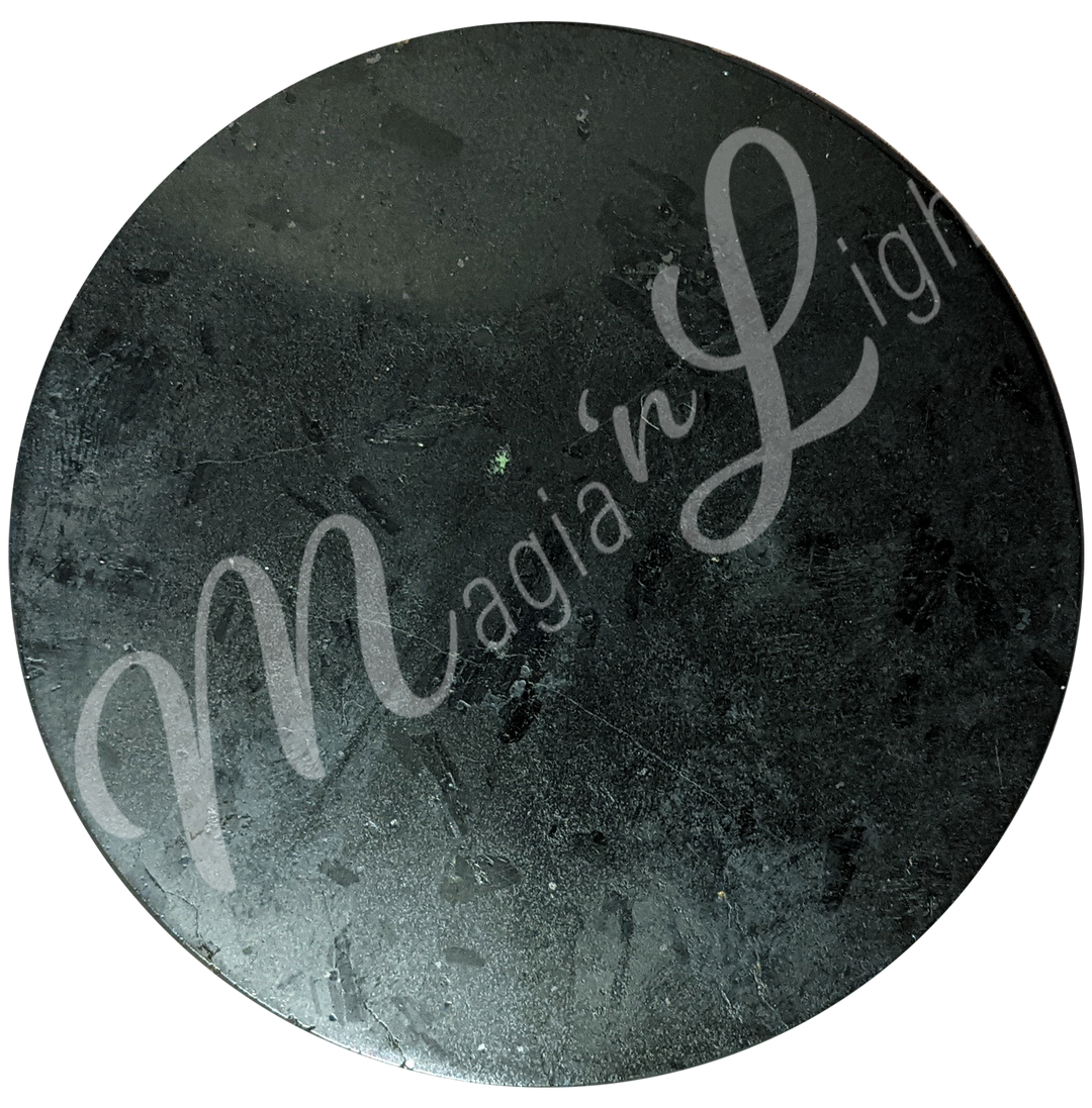 Charger Plaque Black Tourmaline 3"dia.