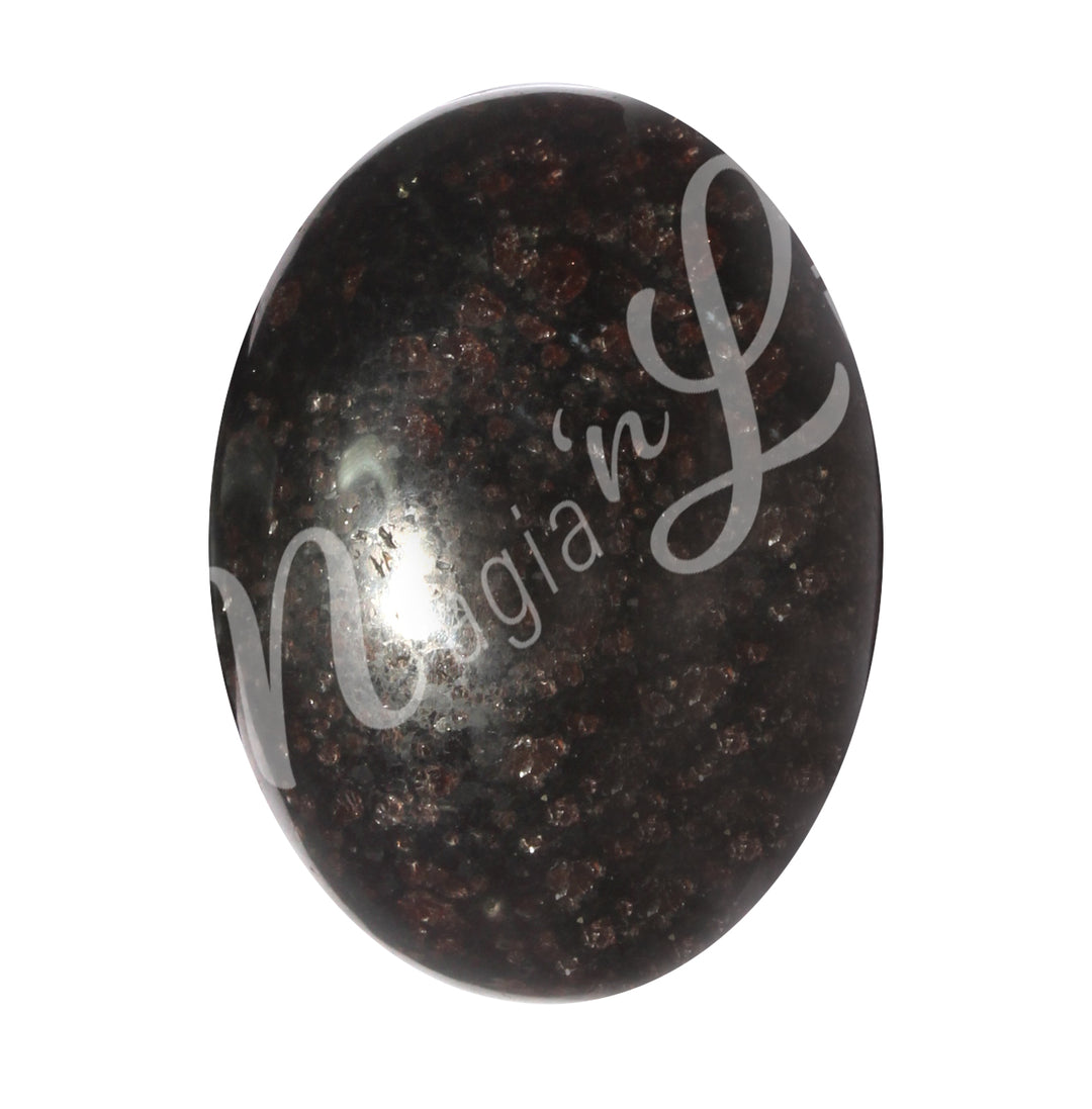 Palm Stone Garnet in Biotite 2 X 2.75″