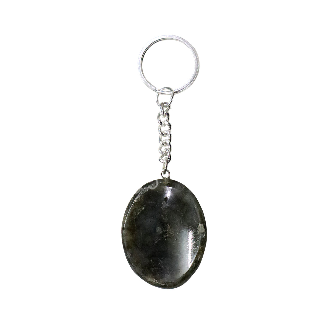 Keychain Worry Stone Labradorite 3.5"L