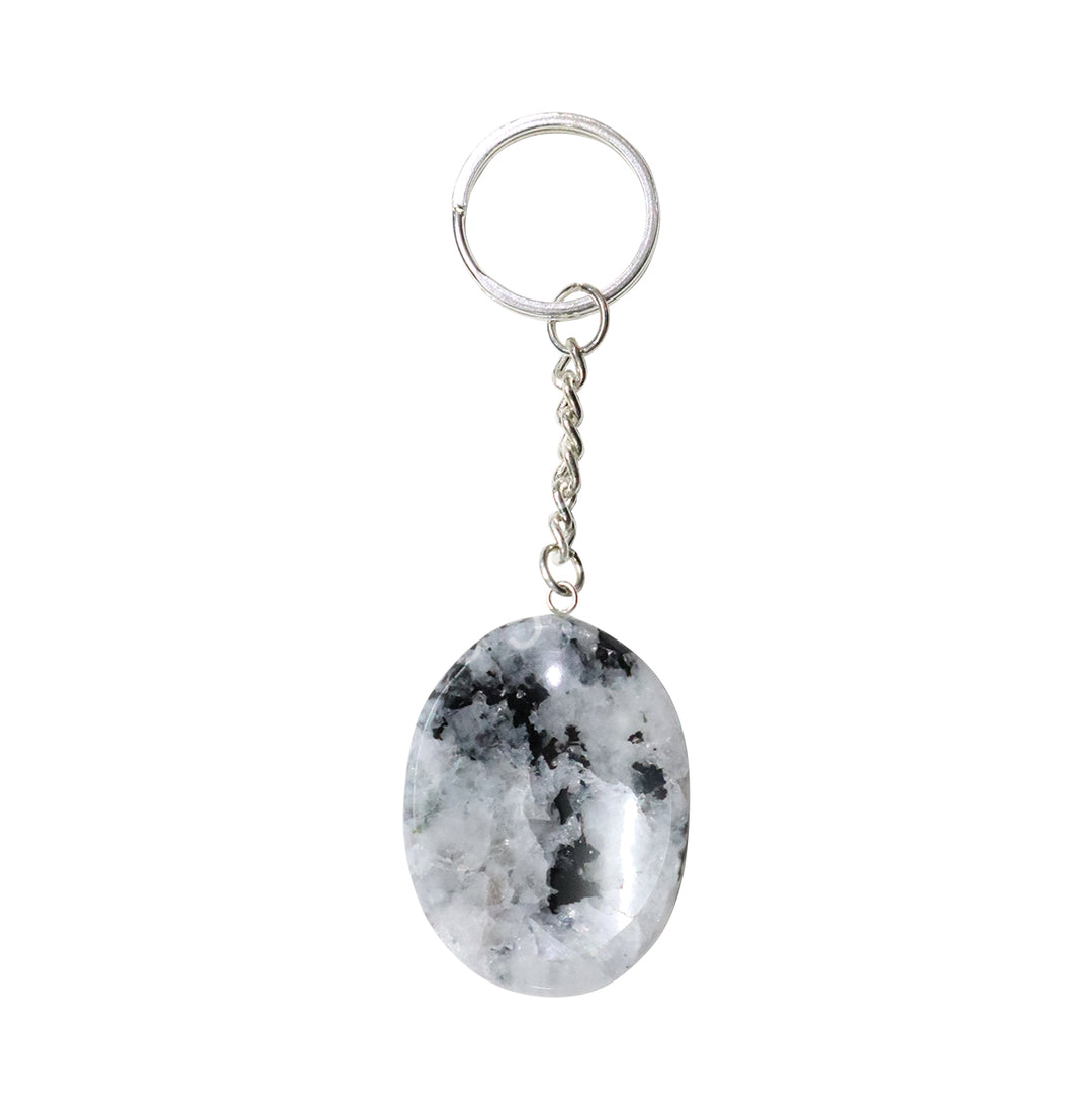 Llavero de Piedra de Preocupación de Luna Arcoíris 3,5"L