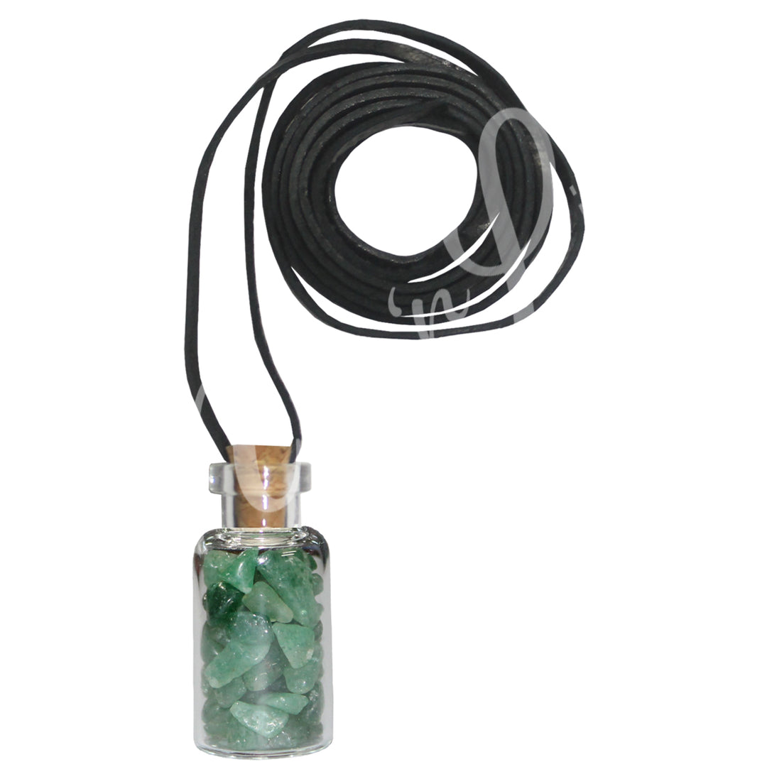 Necklace Green Aventurine Chips in Bottle 1.5″H