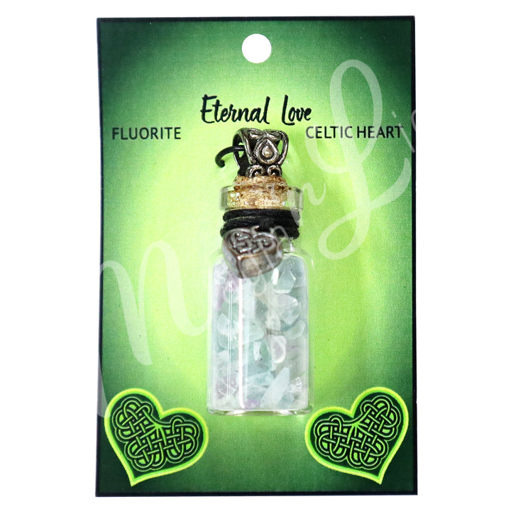Collar de Chips de Fluorita en Botella 1.5″