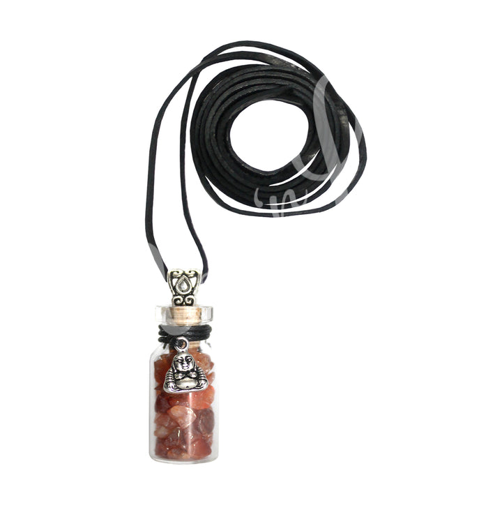 Collar de Chips de Cornalina en Botella 1.5″