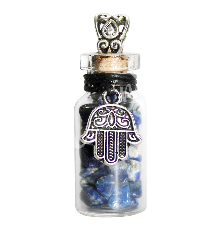 Necklace Lapis Lazuli Chips in Bottle 1.5″H