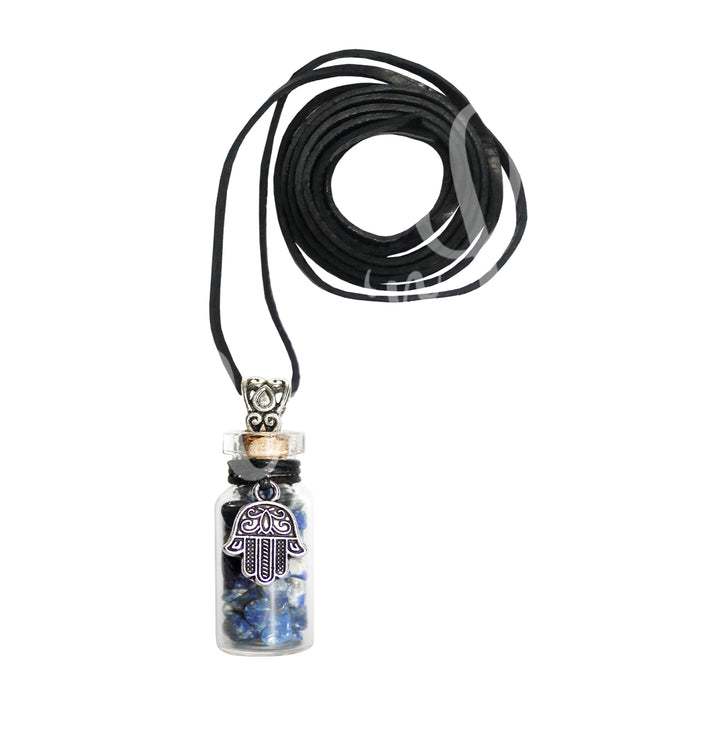 Necklace Lapis Lazuli Chips in Bottle 1.5″H