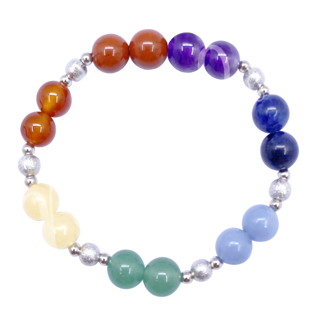 Bracelet Chakra Duo (8-8.5mm) 7.15-7.25"