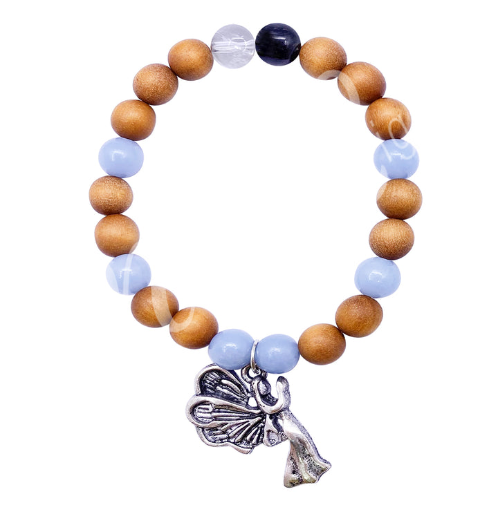 Pulsera de oración del Arcángel Sandalfón Mensajero (8-8,5 mm) 7,15-7,25"