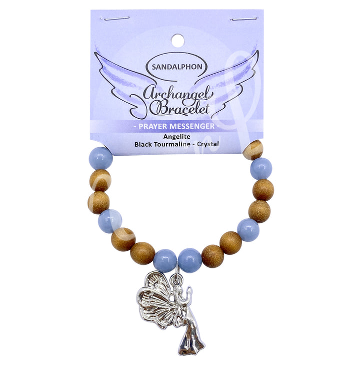 Pulsera de oración del Arcángel Sandalfón Mensajero (8-8,5 mm) 7,15-7,25"