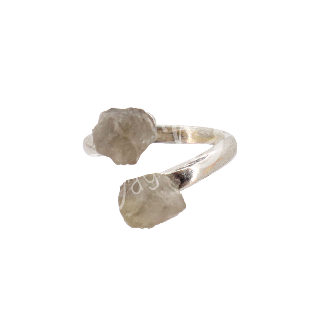 Anillo Ajustable de Cuarzo Ahumado 20-22mm diá.