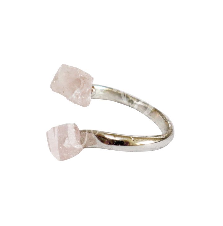 Ring African Rose Quartz Adjustable 20-22mm dia.
