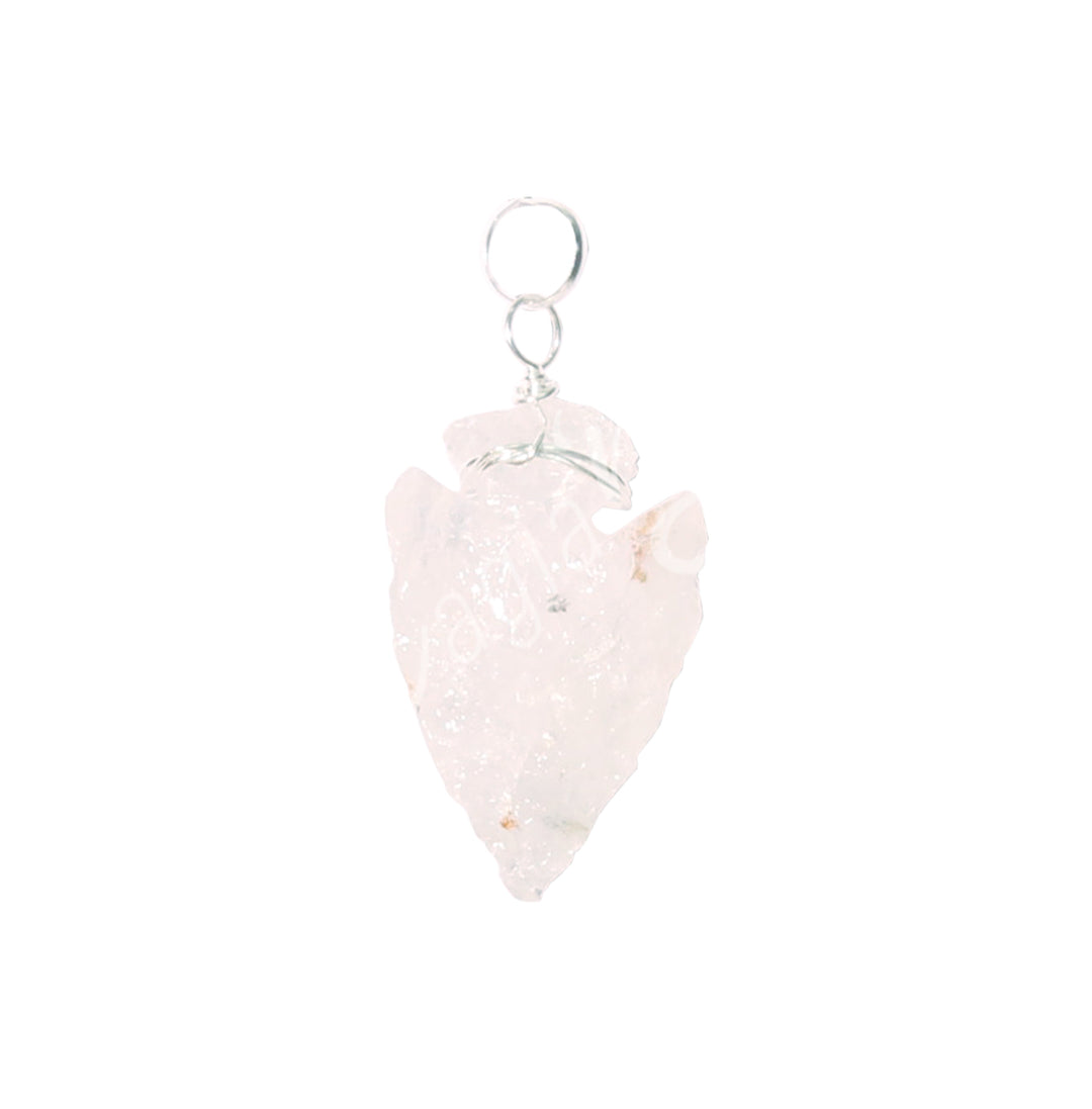 Pendant Arrowhead Crystal Quartz Wire Wrap 1.5″