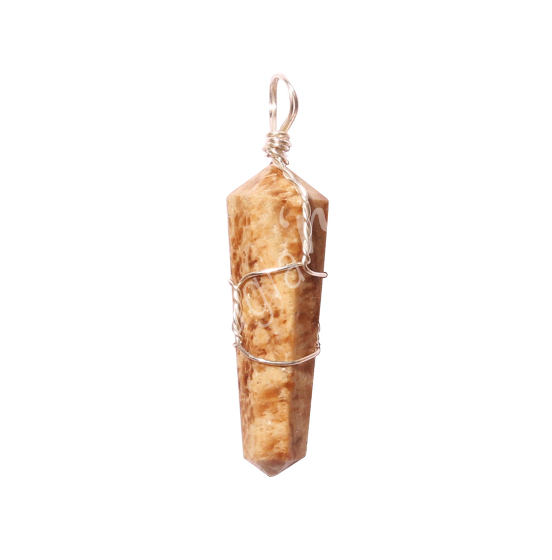 Pendant Wire Wrap Aragonite 1.5″