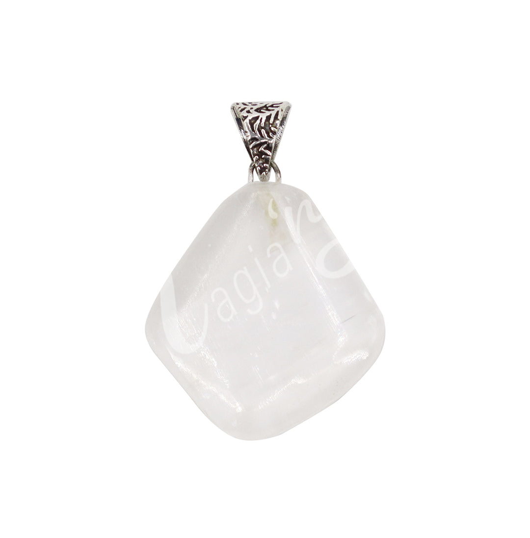 Pendant Slice Selenite 1.25-1.5″