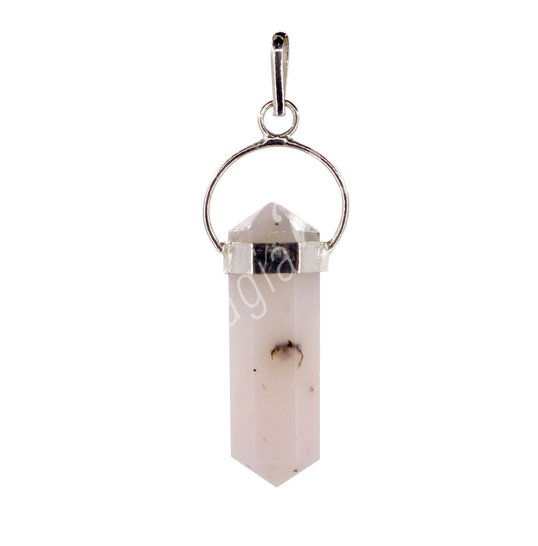 Pendant Point Doubled Terminated Pink Opal 2"