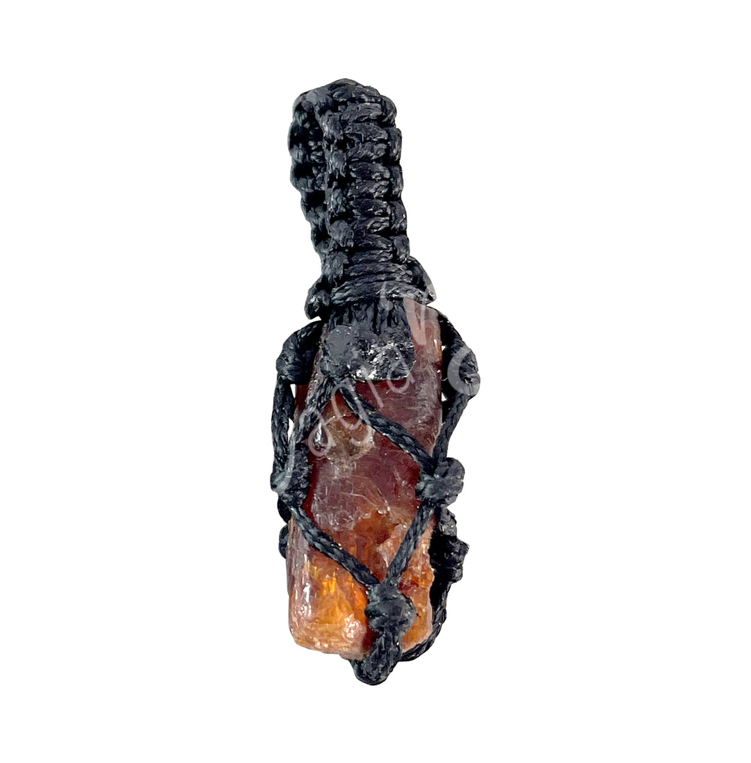 Pendant Thread Cage Orange Kyanite Rough 1.5-2"