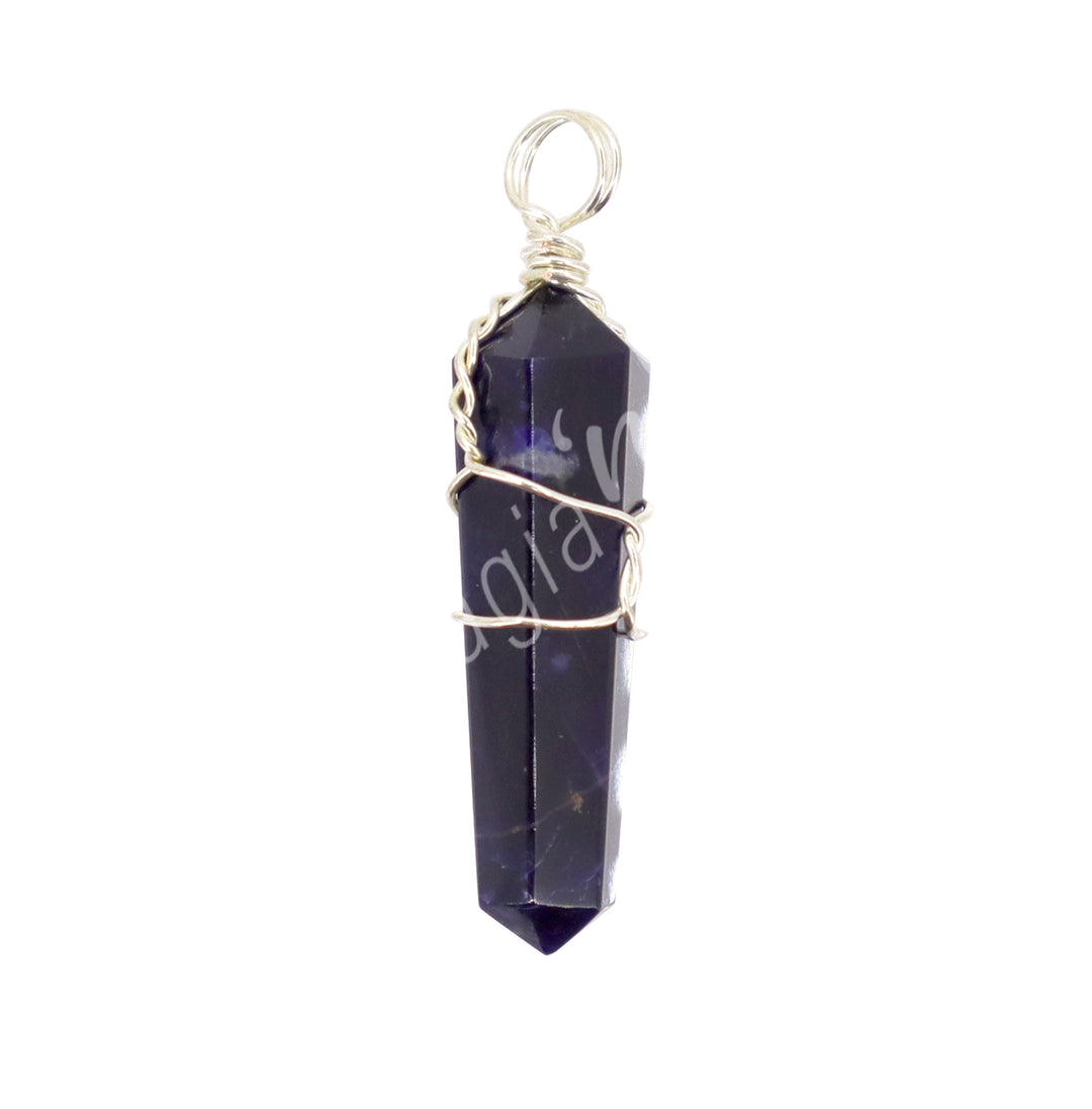 Pendant Wire Wrap Sodalite EX 1.25-1.5"
