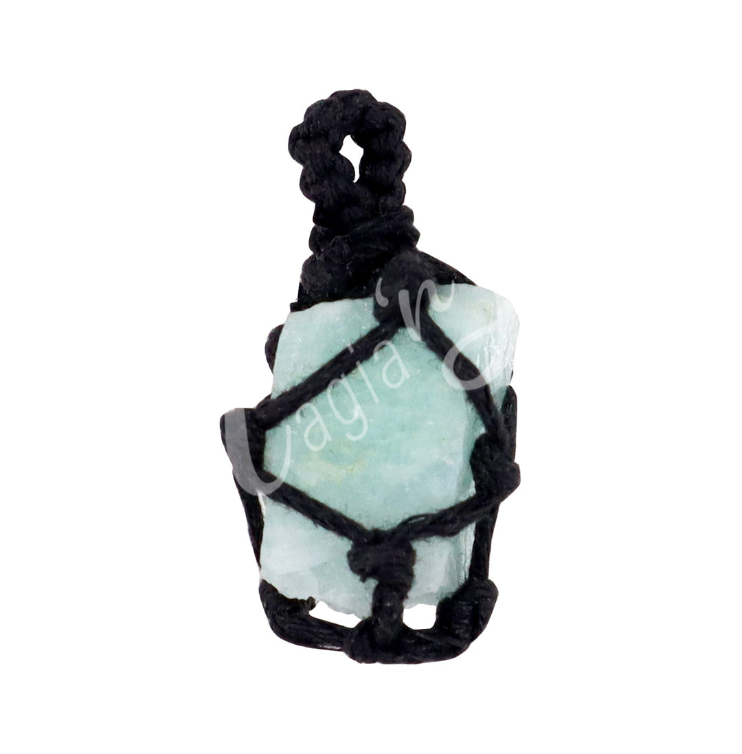 Pendant Thread Cage Amazonite Rough 1.5-2"