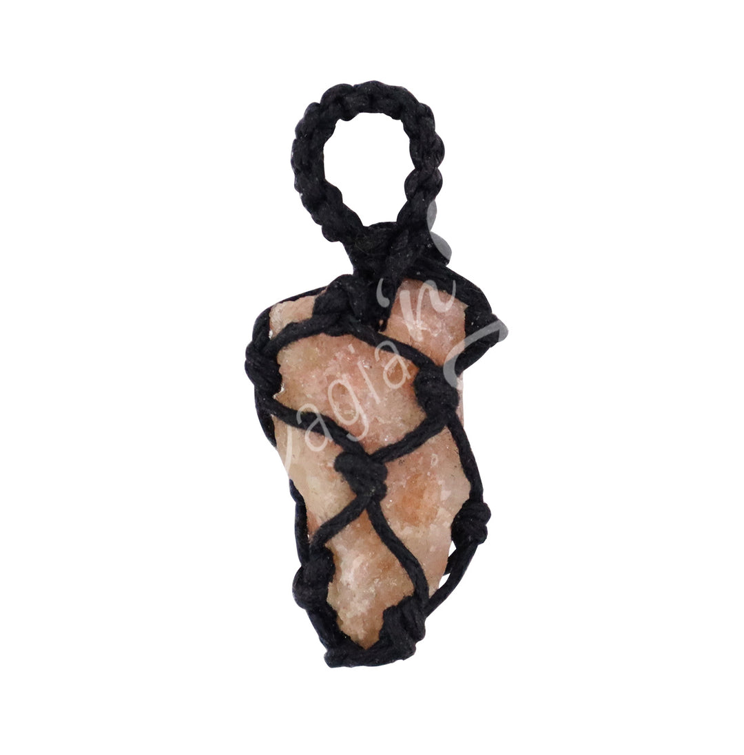 Pendant Thread Cage Sunstone Rough 1.5-2"