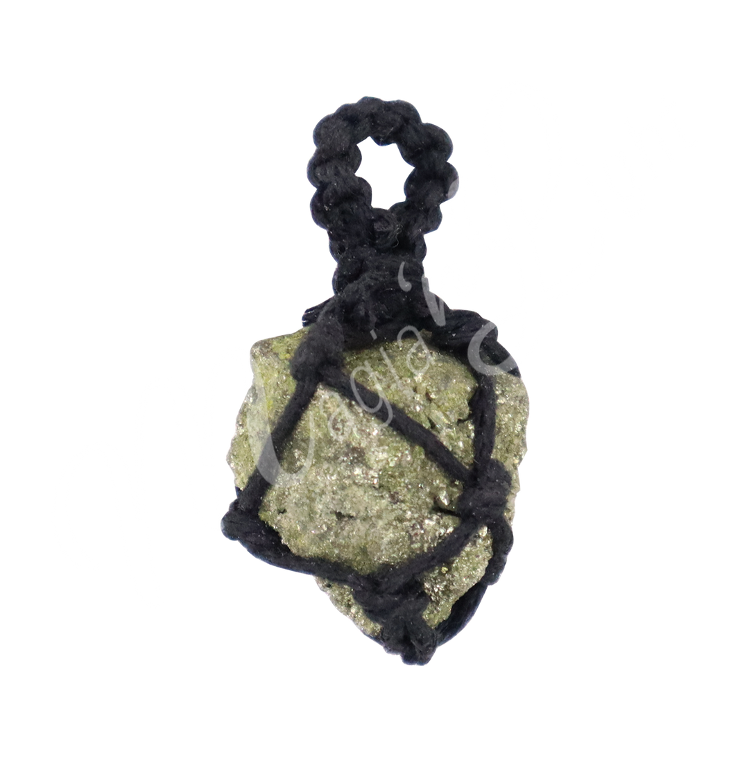 Pendant Thread Cage Rough Pyrite