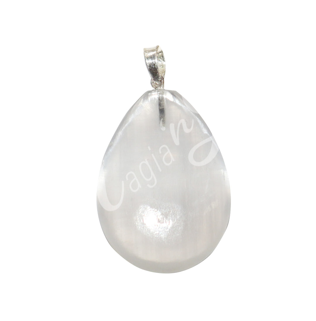 Pendant Drop Selenite 1.5-1.75"