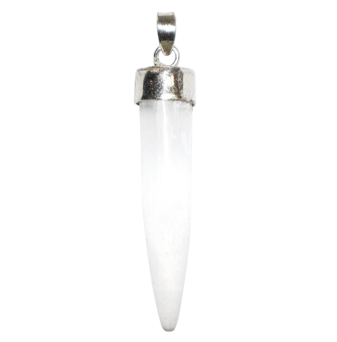 Pendant Cone Shape Selenite 2.25"