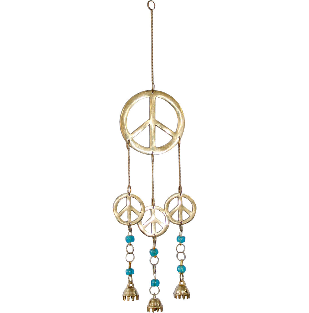 Hanging Peace Signs w 3 Bells