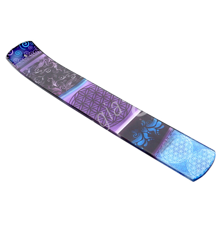 Incense Holder Glass Flower of Life Print
