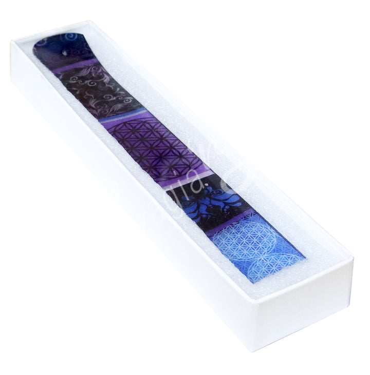 Incense Holder Glass Flower of Life Print
