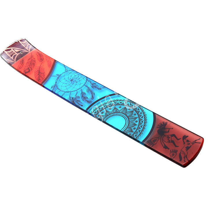 Incense Holder Glass Native Design Print