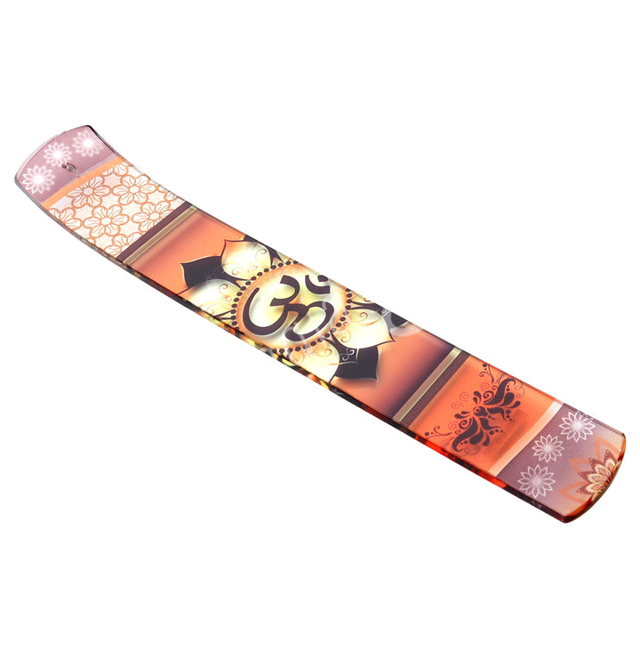 Incense Holder Glass OM in Lotus Print