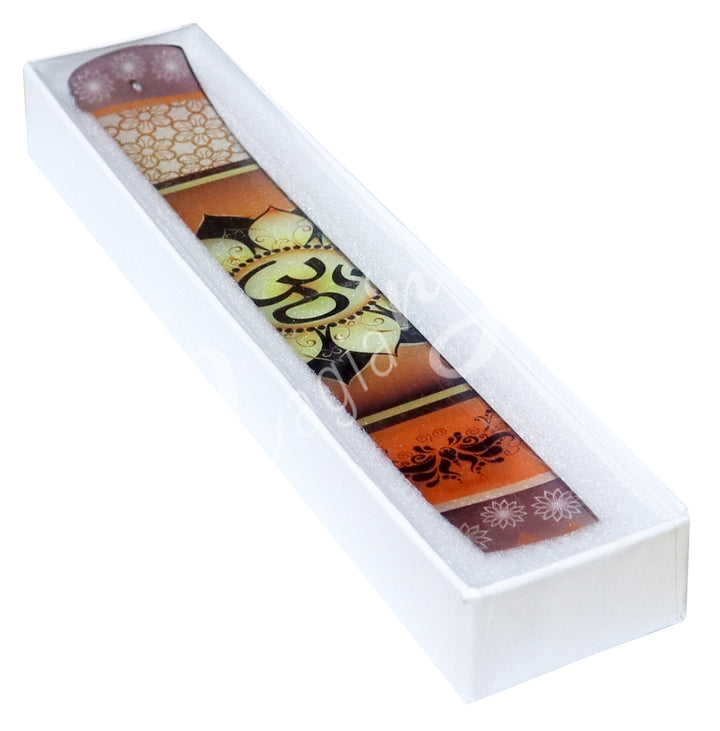 Incense Holder Glass OM in Lotus Print