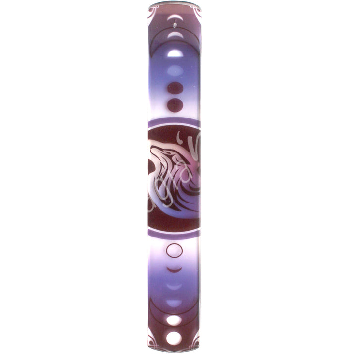 Incense Holder Glass Wolf & Moon Print